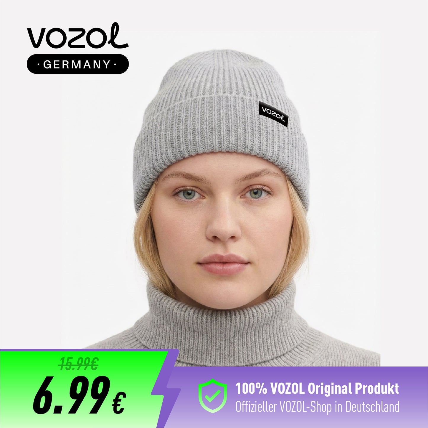 Vozol Knit Hat-Grey